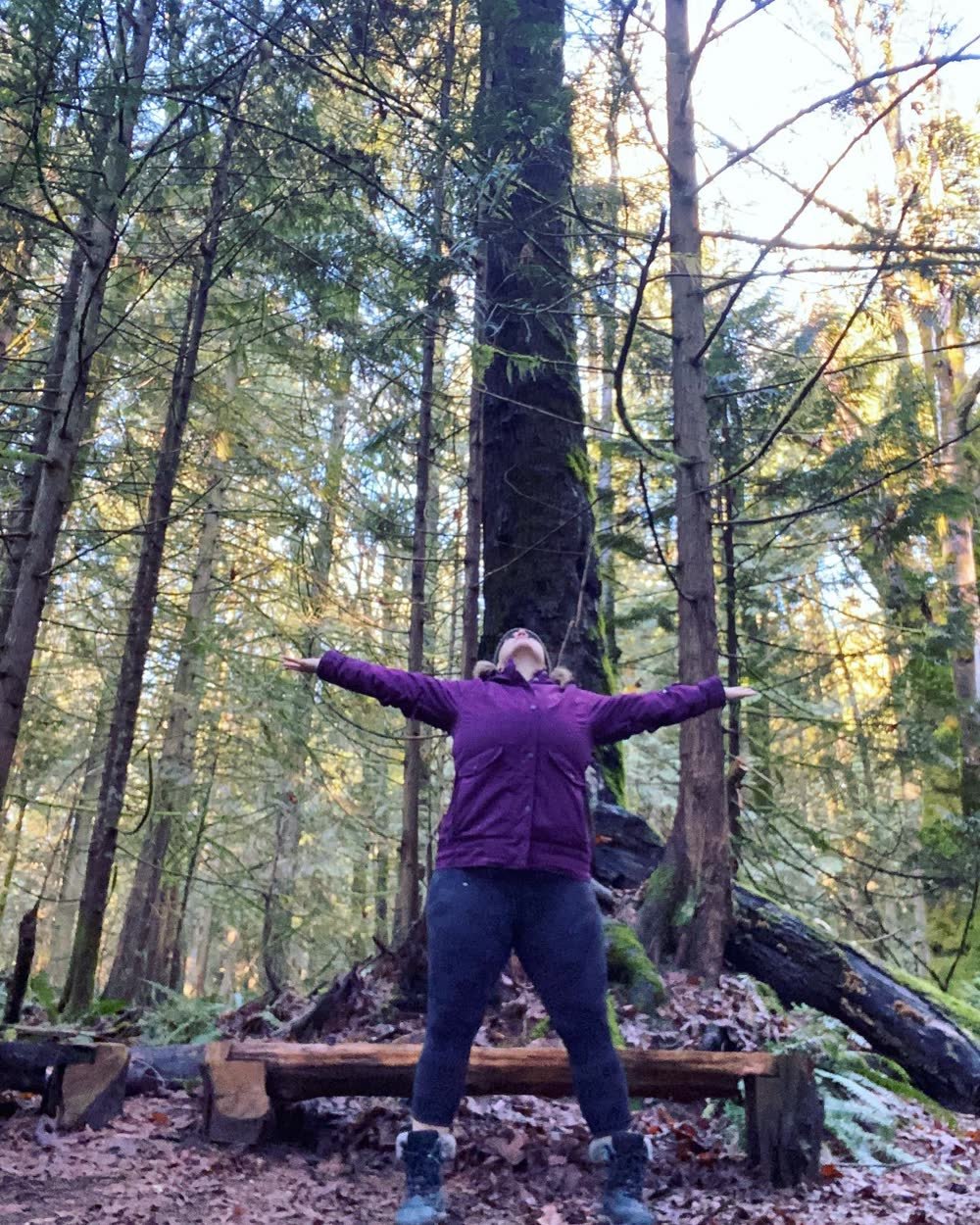 Jenna outdoors on Vancouver Island