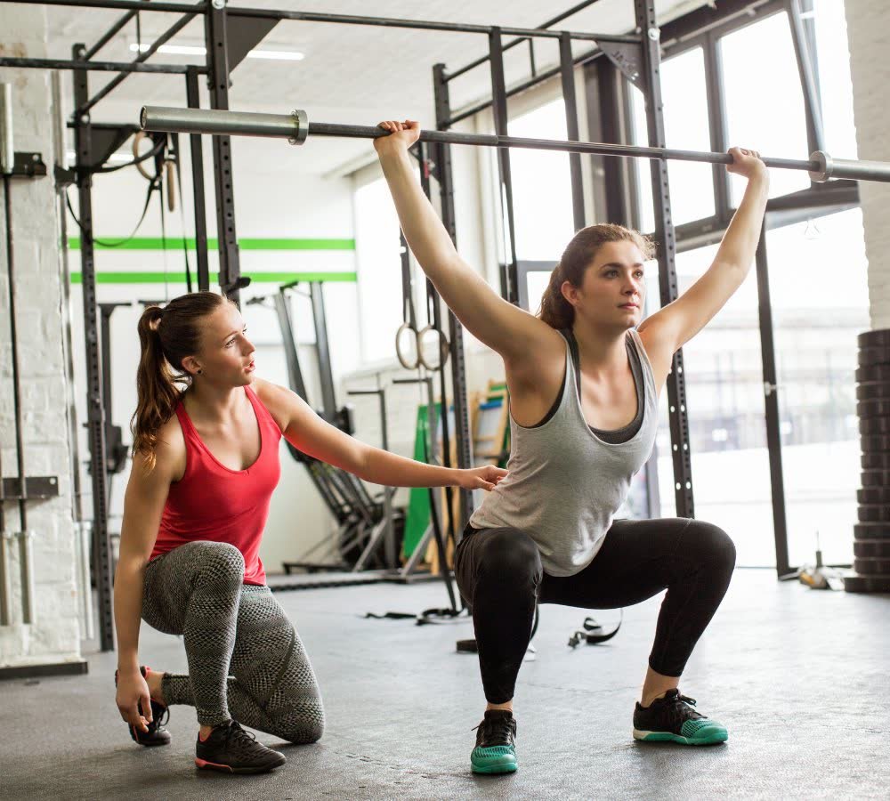 One-on-one personal training session